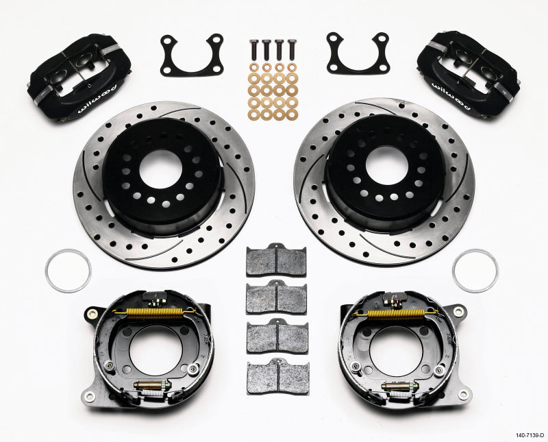 Wilwood Forged Dynalite P/S Park Brake Kit Drilled Big Ford 2.36in Offset 140-7139-D