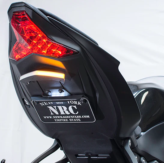 New Rage Cycles Fender Eliminator Compatible with Kawasaki ZX-6R (2019-Present) Tucked 2019-2023 Dual-Load Equalizer