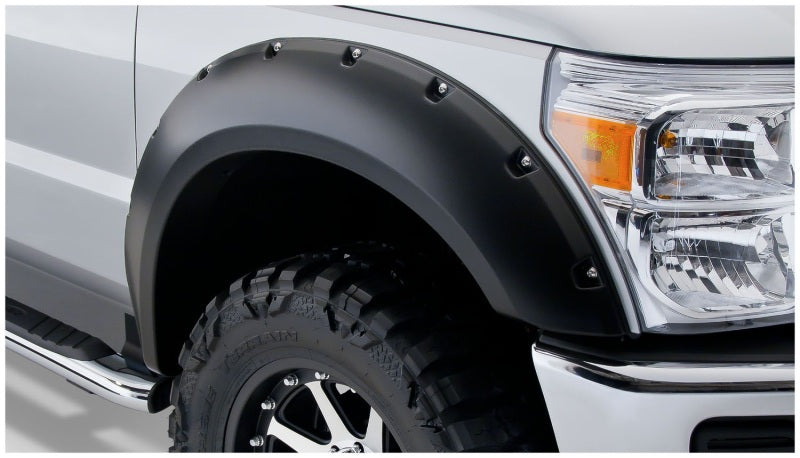 Bushwacker 11-16 Ford F-250 Super Duty Styleside Pocket Style Flares 4pc 98.0/81.8in Bed Black 20931-02