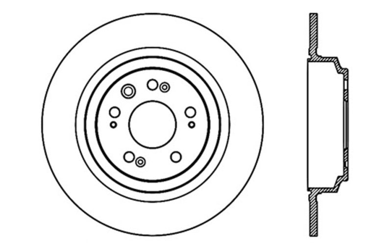 StopTech Slotted & Drilled Sport Brake Rotor 127.40074L