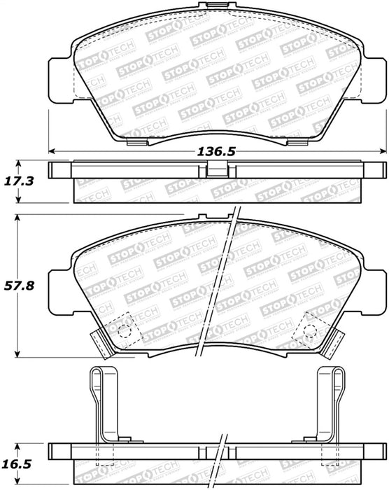 StopTech Street Brake Pads Rear 308.06211