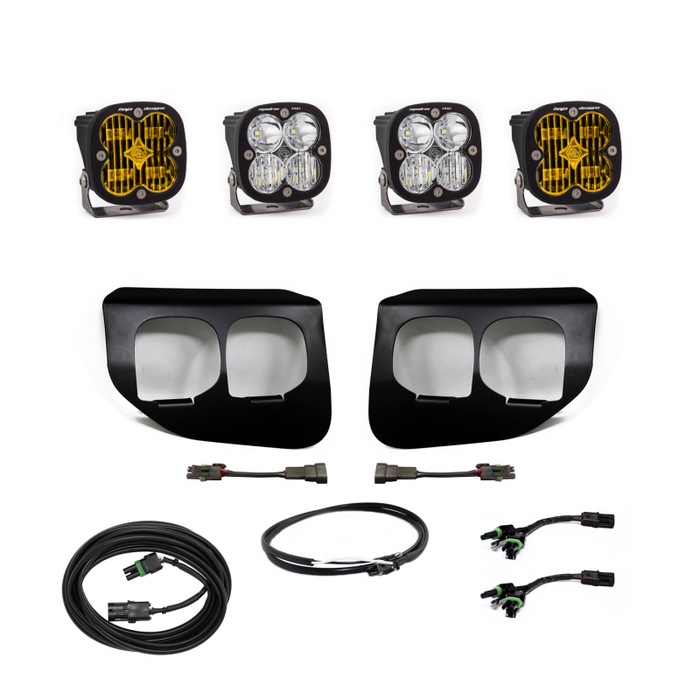 Baja Designs 2020+ Ford Super Duty Fog Lights FPK Amber SAE/Pro DC Baja Designs w/Upfitter 447737UP