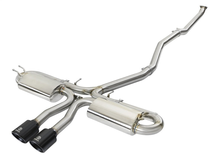 aFe Takeda 3in 304 SS Cat-Back Exhaust System w/ Black Tips 2017+ Honda Civic Si (4dr) I4 1.5L (t) 49-36621-B