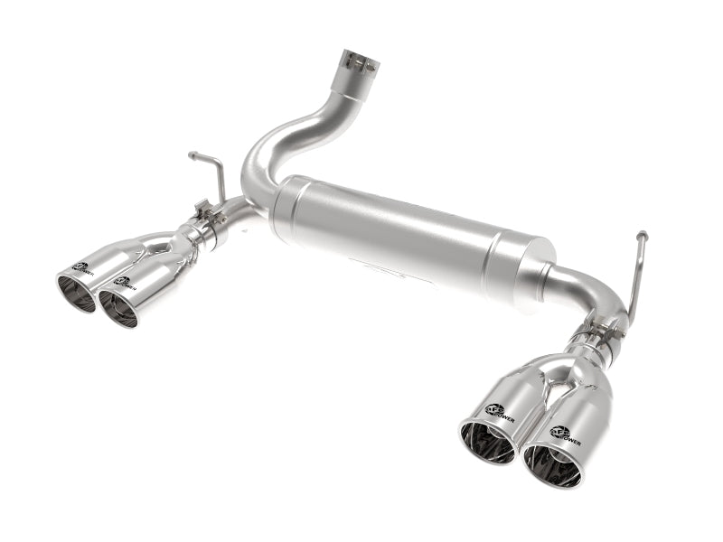 aFe Vulcan Series 2.5in 304 SS Axle-Back Exhaust Polished 07-18 compatible with Jeep Wrangler (JK) V6-3.6/3.8L 49-38086-P