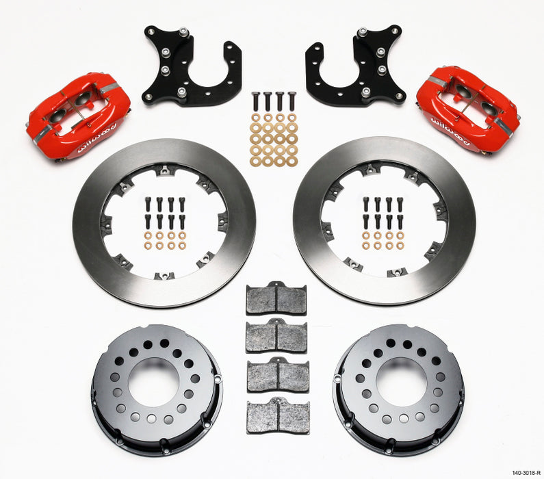 Wilwood Forged Dynalite P/S Rear Kit Red Ford 8.8 w/2.5in Offset-5 Lug 140-3018-R