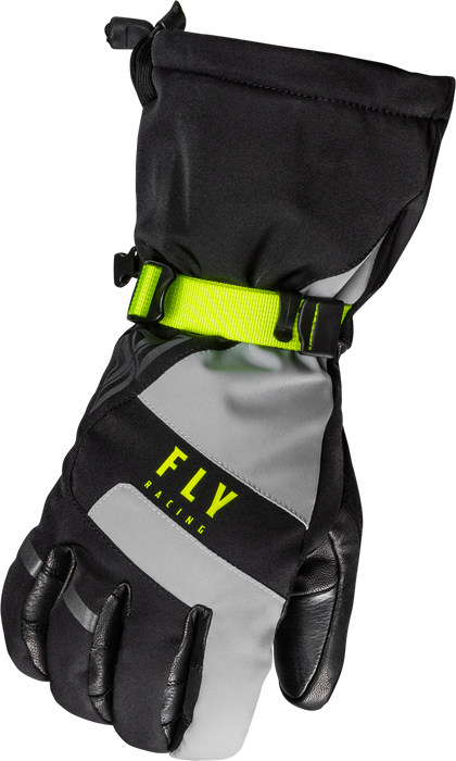 Fly Racing 2023 Snow Highland Glove (Black/Grey/Hi-Vis, X-Large)