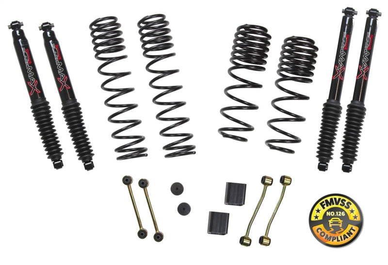 Skyjacker 2018 compatible with Jeep Wrangler (JL) 2DR 2in-2.5in Suspension Lift Kit w/Black Max Shocks JL20BPBLT