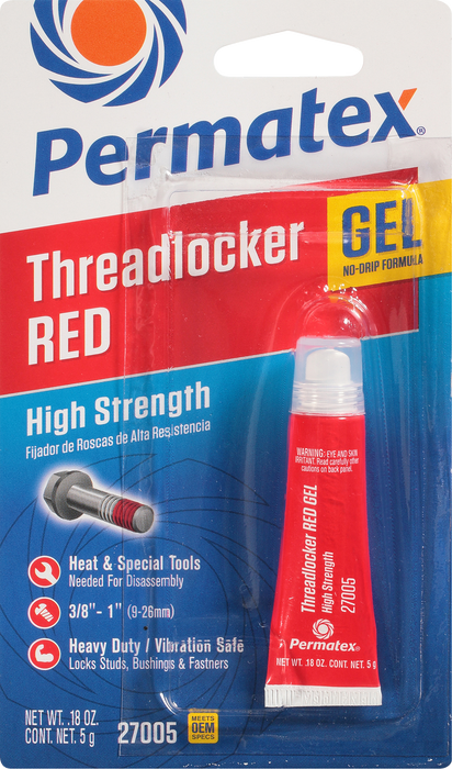 Permatex Threadlocker Red Gel 5G 27005