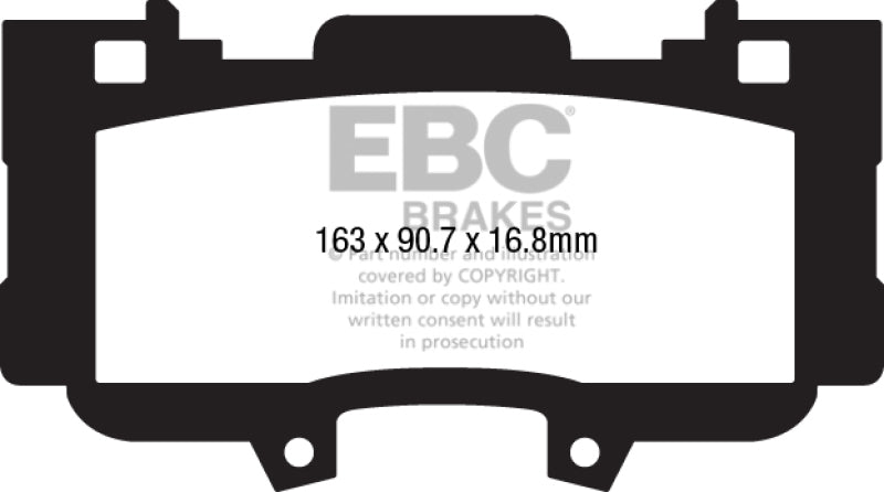 EBC 15+ Ford Mustang 2.3 Turbo Performance Pkg Yellowstuff Front Brake Pads DP43042R