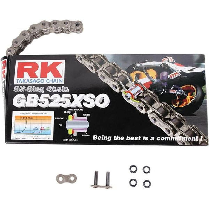 RK 525XSO High Performance RX-Ring Motorcycle Chain 120 Link