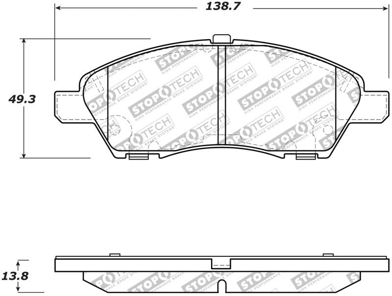 StopTech Street Select Brake Pads w/Hardware Front 305.1592