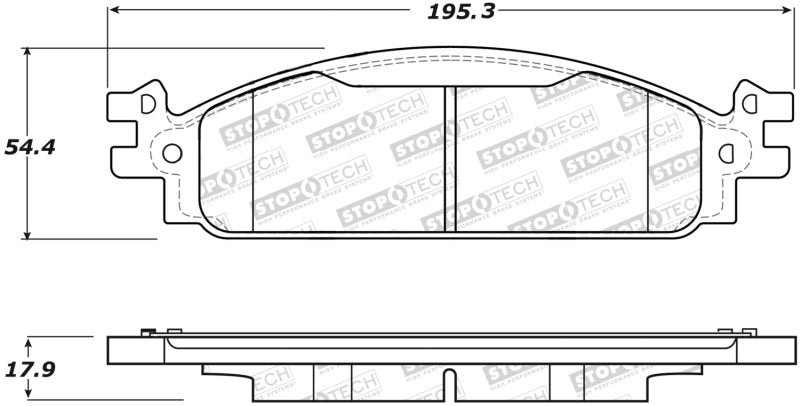 StopTech Street Brake Pads Front 308.1508