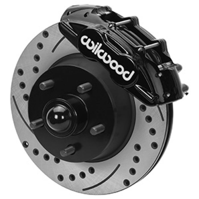 Wilwood 65-67 Ford Mustang D11 11.29 in. Brake Kit w/ Flex Lines Drilled Rotors 140-16801-D