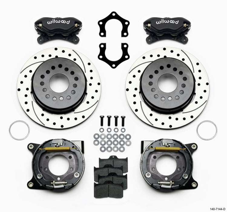 Wilwood Forged Dynalite P/S Park Brake Kit Drilled Mopar/Dana 2.36in Off w/Snap Ring Brng 140-7144-D