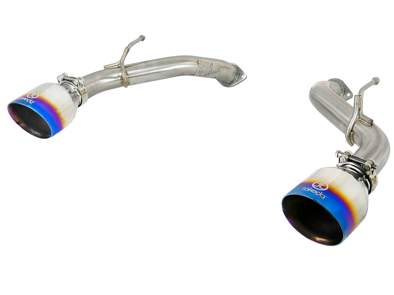 aFe Takeda 2.5in 304 SS Axle-Back Exhaust w/ Blue Flame Tips 16-18 Compatible with Infiniti Q50 V6-3.0L (tt) 49-36130NM-L