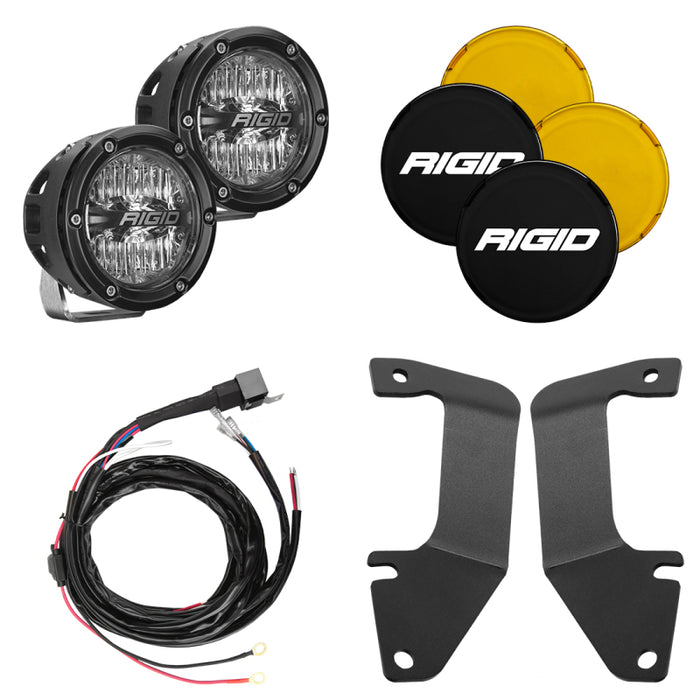Rigid Industries 14-20 Toyota Tundra A-Pillar Light Kit (Incl. 4In 360-Series Drive) 46706