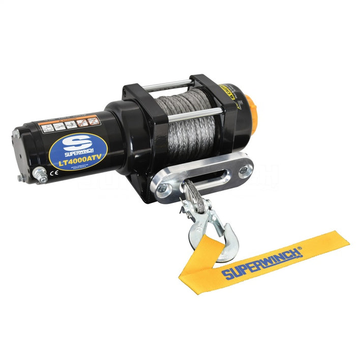 Superwinch 4000 LBS 12V DC 3/16in x 50ft Synthetic Rope LT4000 Winch 1140230