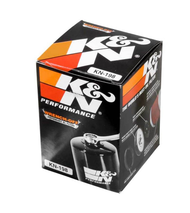 K&N Motorcycle Oil Filter: High Performance, Premium, Designed to be used with Synthetic or Conventional Oils: Fits Select Polaris Side-by-Side and ATV Models, KN-198