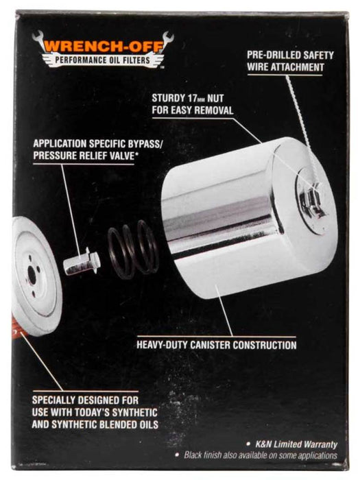 K&N Motorcycle Oil Filter: High Performance, Premium, Designed to be used with Synthetic or Conventional Oils: Fits Select Harely Davidson Motorcycles, KN-170C