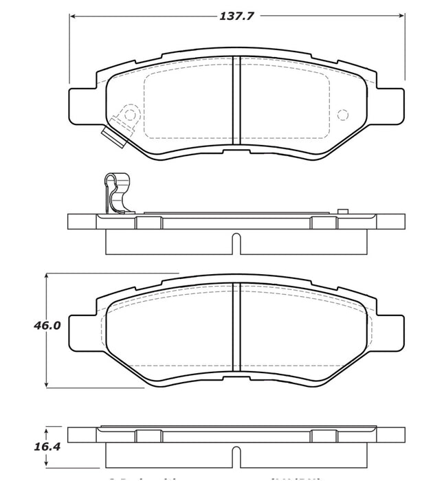 StopTech Performance Rear Brake Pads 08-13 Chevy Camaro 309.1337