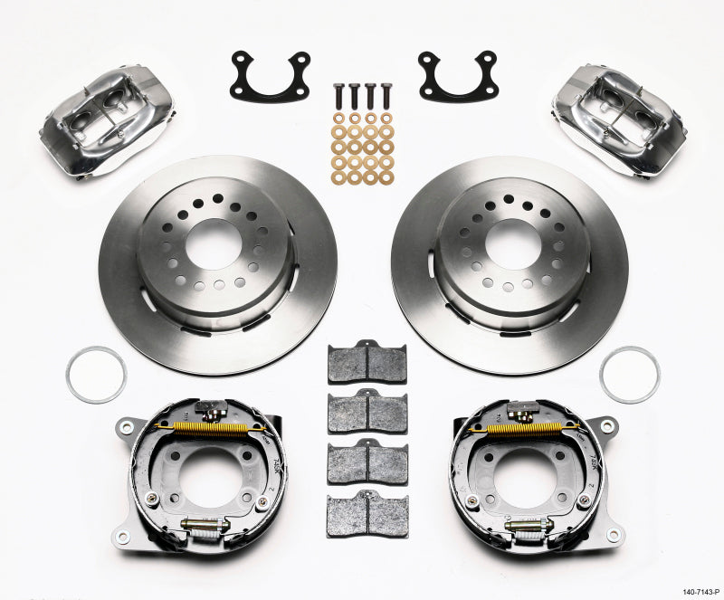 Wilwood Forged Dynalite P/S Park Brake Kit Polished Small Ford 2.66in Offset 140-7143-P