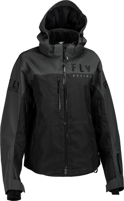 Fly Racing 2023 Women's Carbon Jacket (Black/Grey, Small)