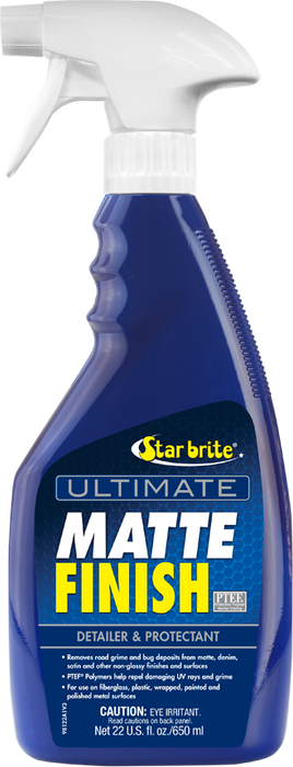 STAR BRITE Ultimate Matte Finish Detailer & Protectant Spray - Superior Cleaning & UV Protection for All Matte Surfaces - 22 Ounce (098122)