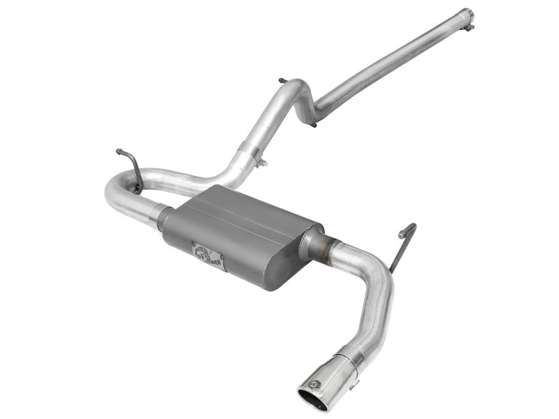 aFe Scorpion 2-1/2in Alum Steel Cat-Back Exhaust w/Pol Tip 07-18 compatible with Jeep Wrangler (JK) V6-3.6L/3.8L 49-08045-P