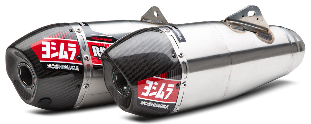 Yoshimura 961-1909 Rs-9 Header/Canister/End Cap Exhaust Dual Slip-On Ss-Al-Cf