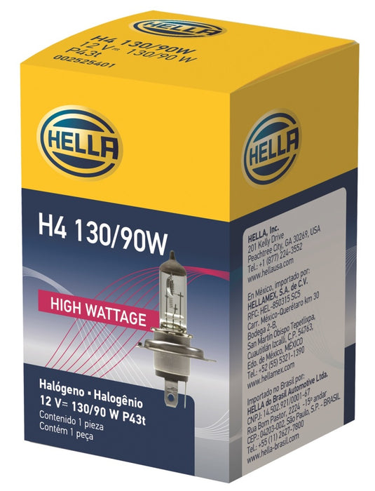 Hella H4 12V 130/90W Halogen Headlight Bulb Universal H4 130/90W