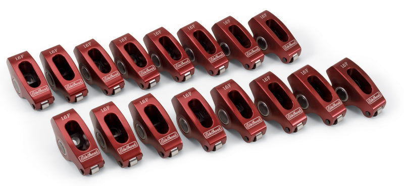 Edelbrock Rocker Arms Roller SBF 3/8In 1 6 1 Ratio Set of 16 77780