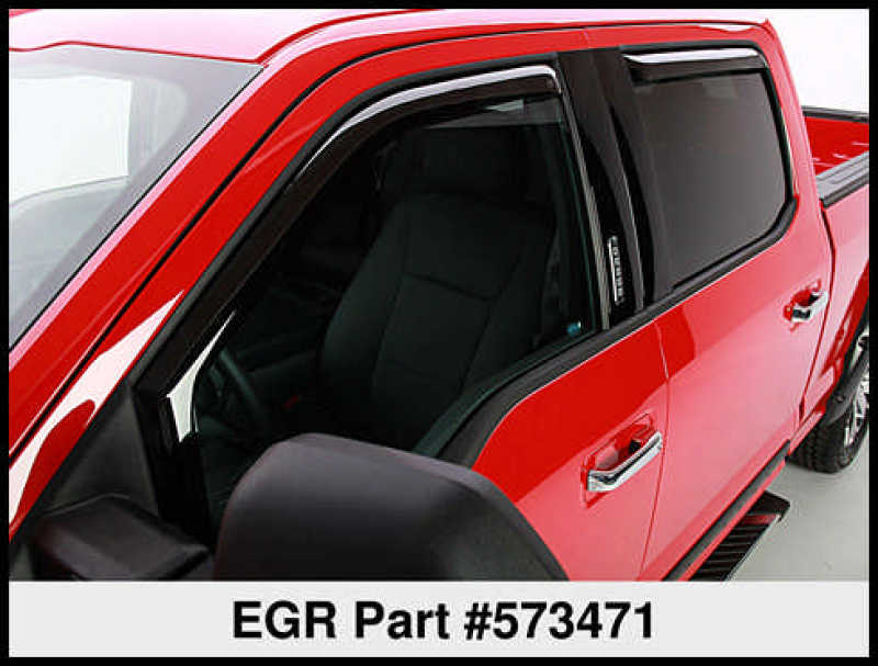 EGR 15+ Ford F150 Super Cab In-Channel Window Visors Set of 4 (573471) 573471