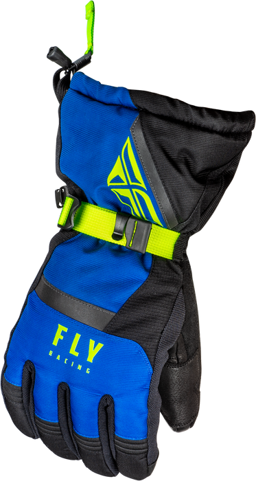 Fly Racing 2023 Snow Cascade Glove (Black/Blue/Hi-Vis, X-Large)