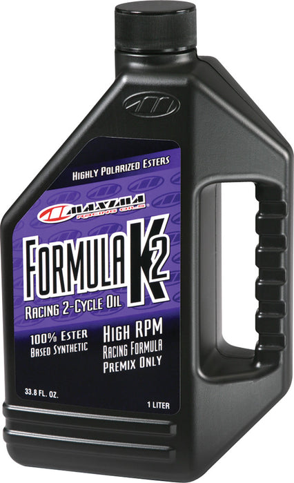 Maxima 22916 Formula K2 2-Stroke Synthetic Racing Premix Oil - 16 oz. Bottle