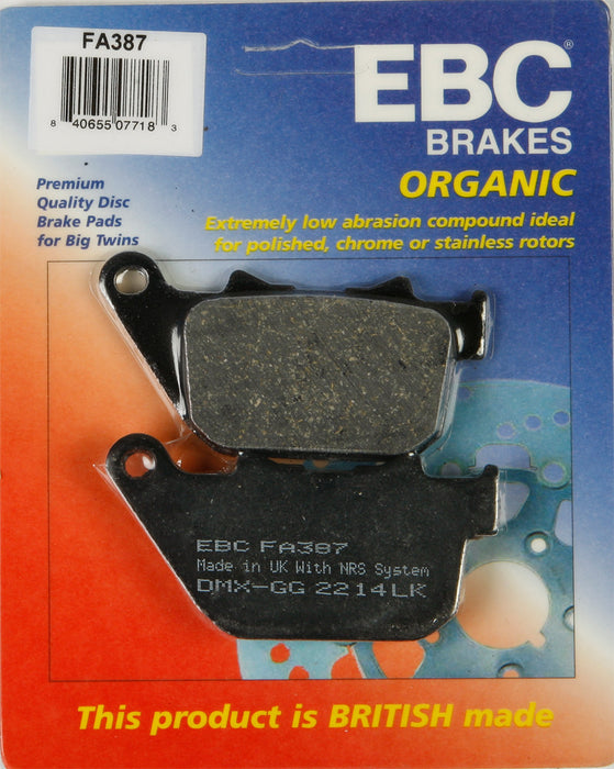 EBC Brakes FA387 Disc Brake Pad Set, Black, One-Size