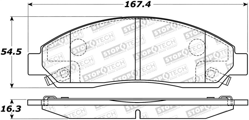 StopTech Street Select Brake Pads Rear 305.1039