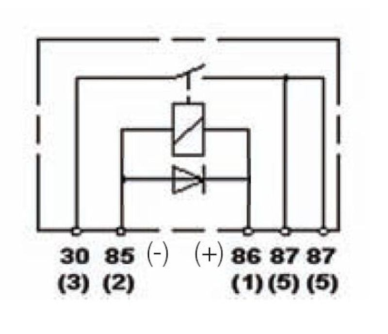 Hella RELAY MINI ISO 5P 12V SPST D87 DIO BKT 933791091