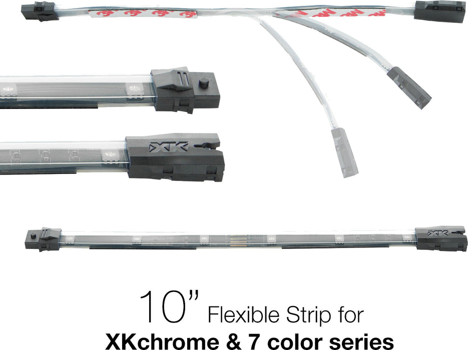 XK Glow 10in Multi Color Flexible Strip for XKchrome & 7 Color Series XK-4P-S-10