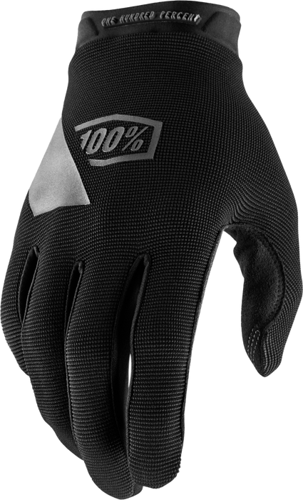 100% Ridecamp Youth Gloves Black Lg 10012-00002