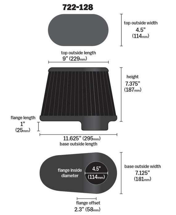 Airaid Compatible with Dodge 5.9/6.7L DSL / Ford 6.0L DSL Kit Replacement Air Filter 722-128