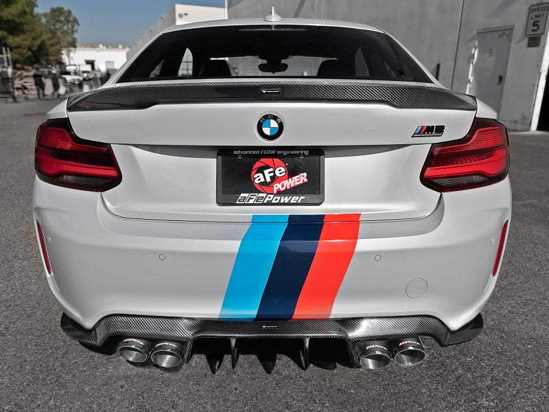 aFe MACHForce XP Exhausts Cat-Back SS 19-21 BMW M2 Competition L6-3.0L w/Carbon Tips 49-36351-C