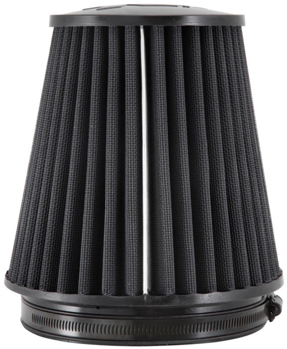 K&N Universal Rubber Filter Round Tapered 6in Flange ID x 7.5in Base OD x 5.25in Top OD x 8in Height RU-3101HBK