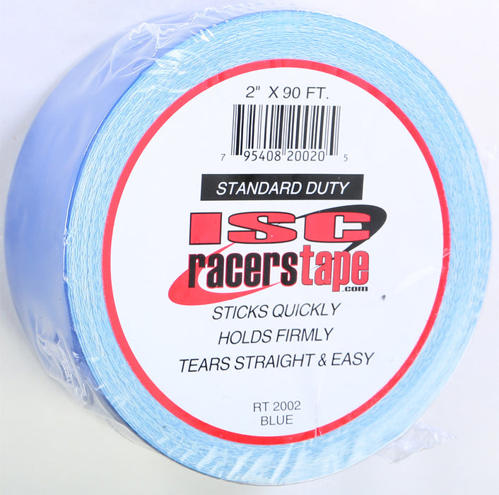 ISC RT2002 Standard-Duty Racer's Tape Roll, 90' Length x 2" Width, Blue (Case of54)