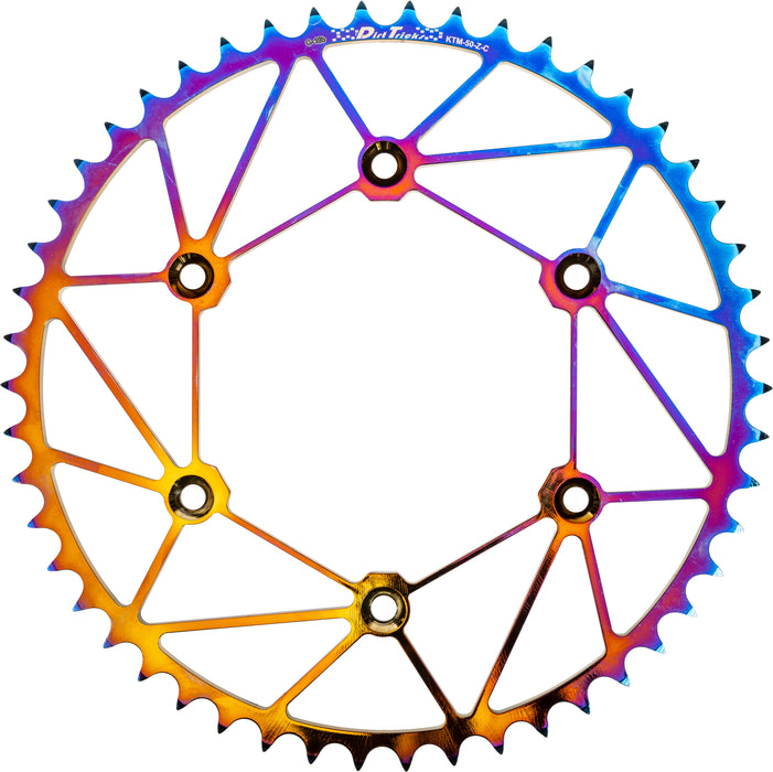 Dirt Tricks Rear Sprocket Chromoly Stl/Zir 50T-520 Chromatic Ktm/Husq KTM-50-Z-C