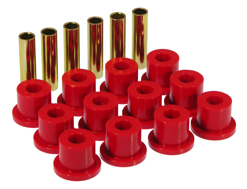 Prothane 67-87 GM Rear Spring & Shackle Bushings (w/ 1.5in Bushings) Red 7-1001