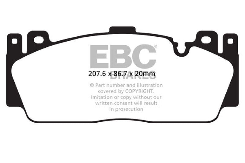 EBC 12+ BMW M5 4.4 Twin Turbo (F10) Redstuff Front Brake Pads DP32148C