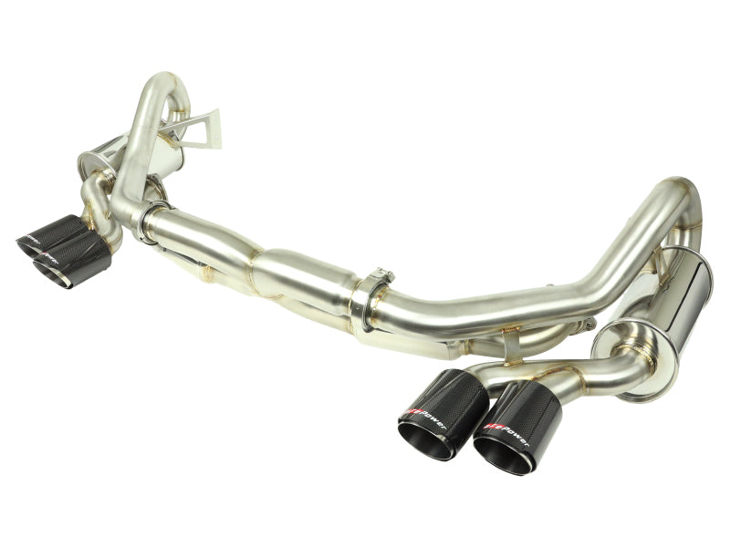 aFe MACHForce XP 12-16 Porsche 911 Carrera H6-3.8L SS-304 Cat-Back Exhaust w/Carbon Fiber Tips 49-36406-1C