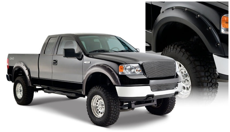 Bushwacker 04-08 Ford F-150 Styleside Pocket Style Flares 4pc 66.0/78.0/96.0in Bed Black 20916-02