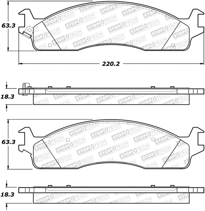 StopTech Street Brake Pads 308.0965