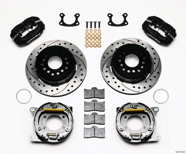 Wilwood Forged Dynalite P/S Park Brake Kit Drilled Small Ford 2.66in Offset 140-7143-D